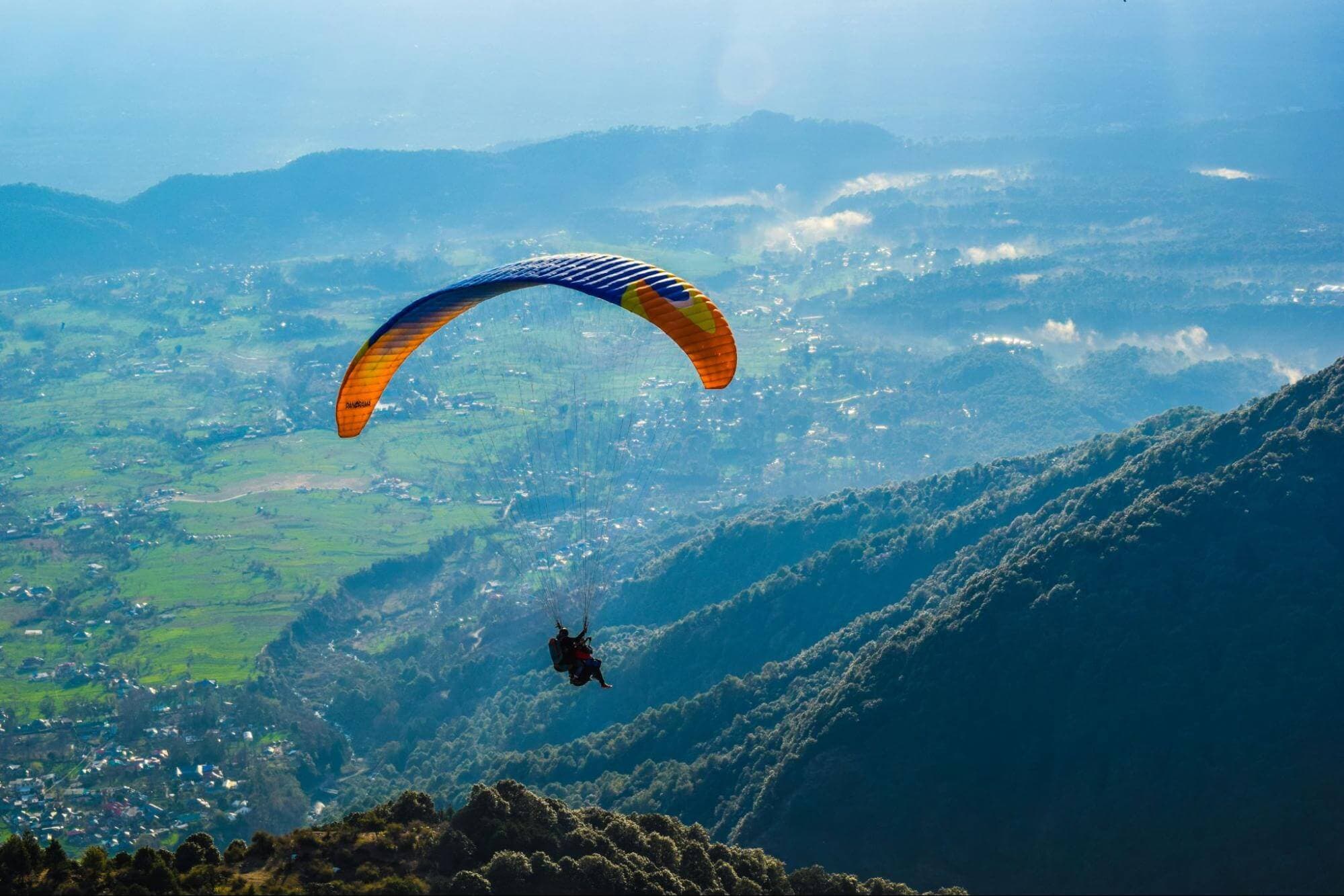 Paragliding view at Bir