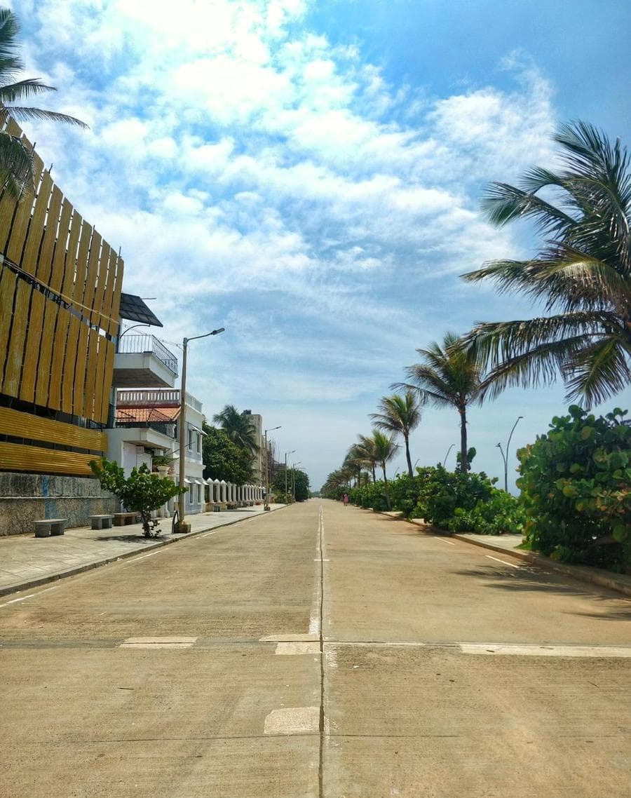 The calm no-traffic road