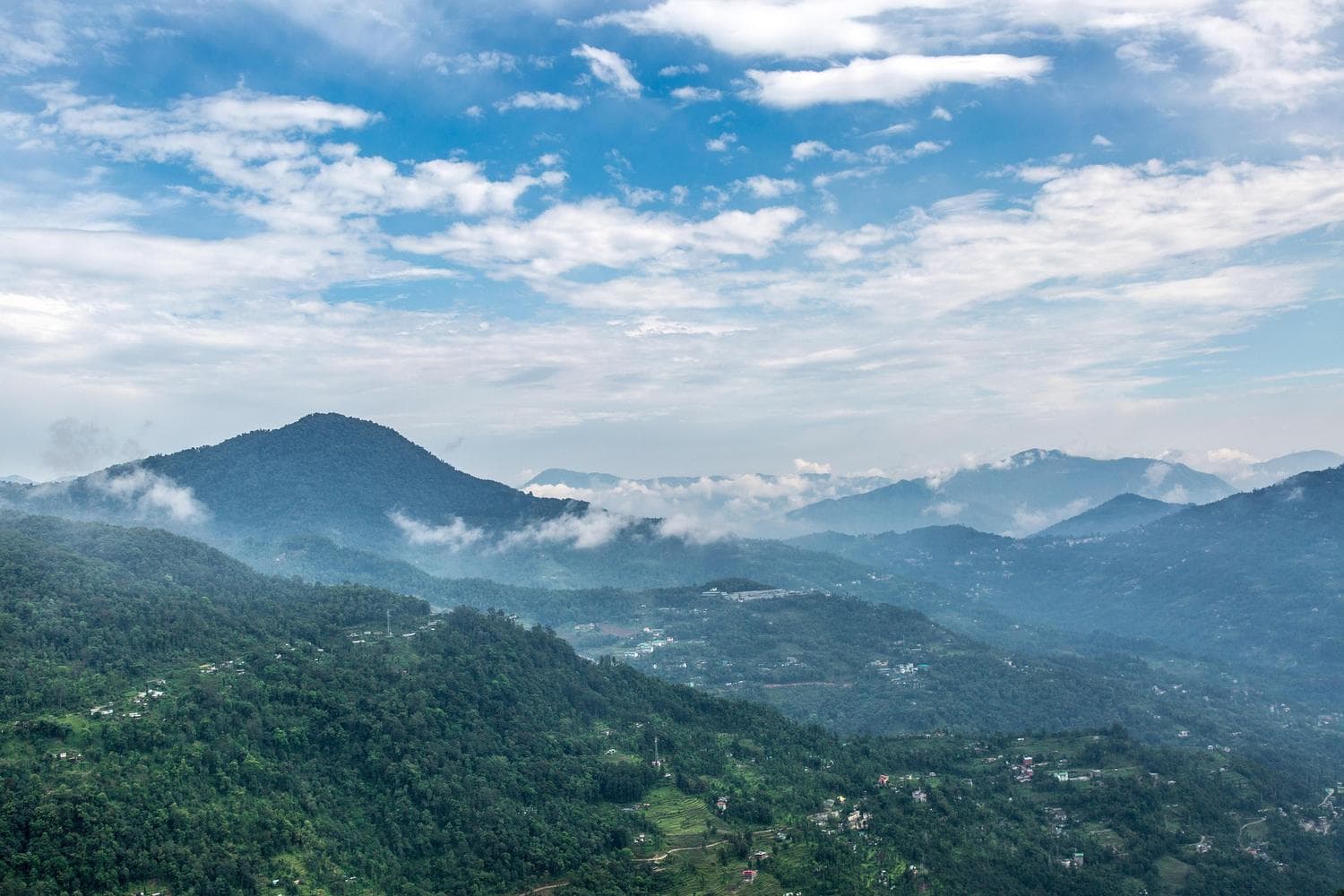 A scenic view of the hills