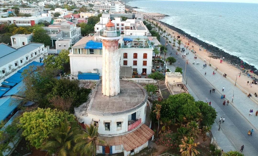 Ariel view of pondicherry